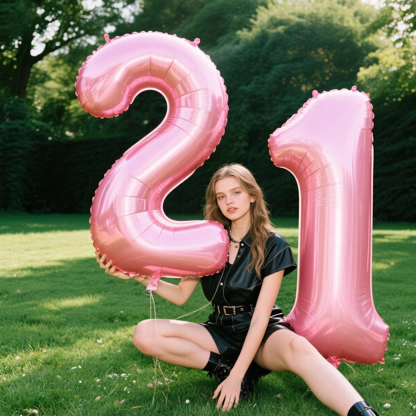 Kelfuoya 40-Inch Pearlescent Pink Number 12 Balloon for 12th Birthday & Anniversary