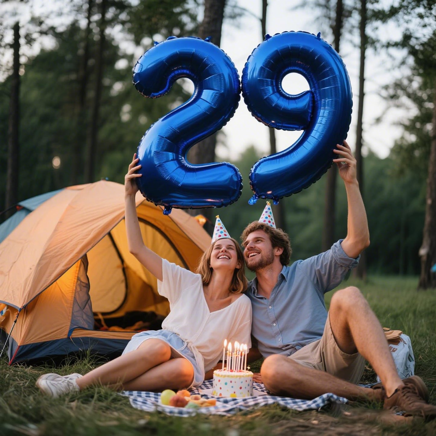Kelfuoya 40-Inch Navy Blue Number 29 Balloon – Jumbo Mylar Foil Digital Balloon for Birthdays & Anniversaries