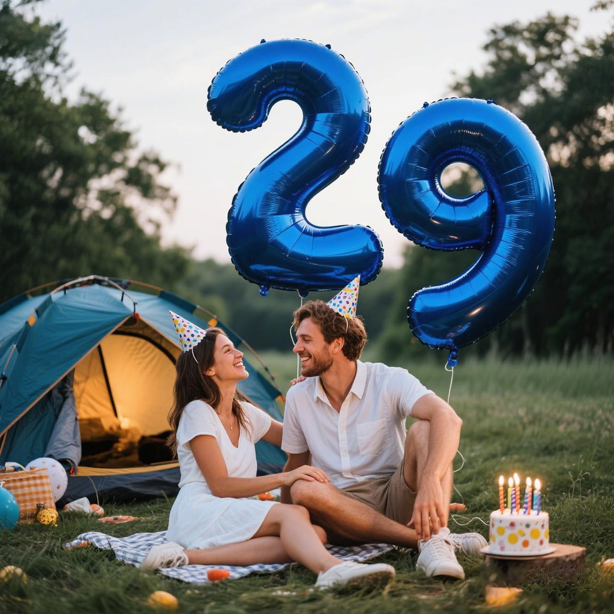 Kelfuoya 40-Inch Navy Blue Number 29 Balloon – Jumbo Mylar Foil Digital Balloon for Birthdays & Anniversaries