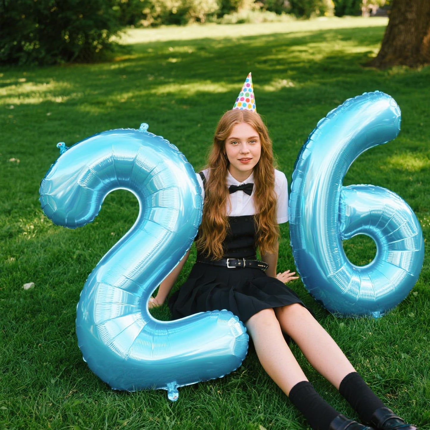 Kelfuoya 40 Inch Light Blue Foil Number 6 Balloon – 6th Birthday & Milestone Decor