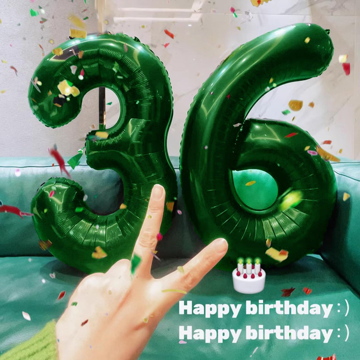 Kelfuoya 40-Inch Number 60 Foil Balloon – Jumbo Party Decor for Birthday & Anniversary
