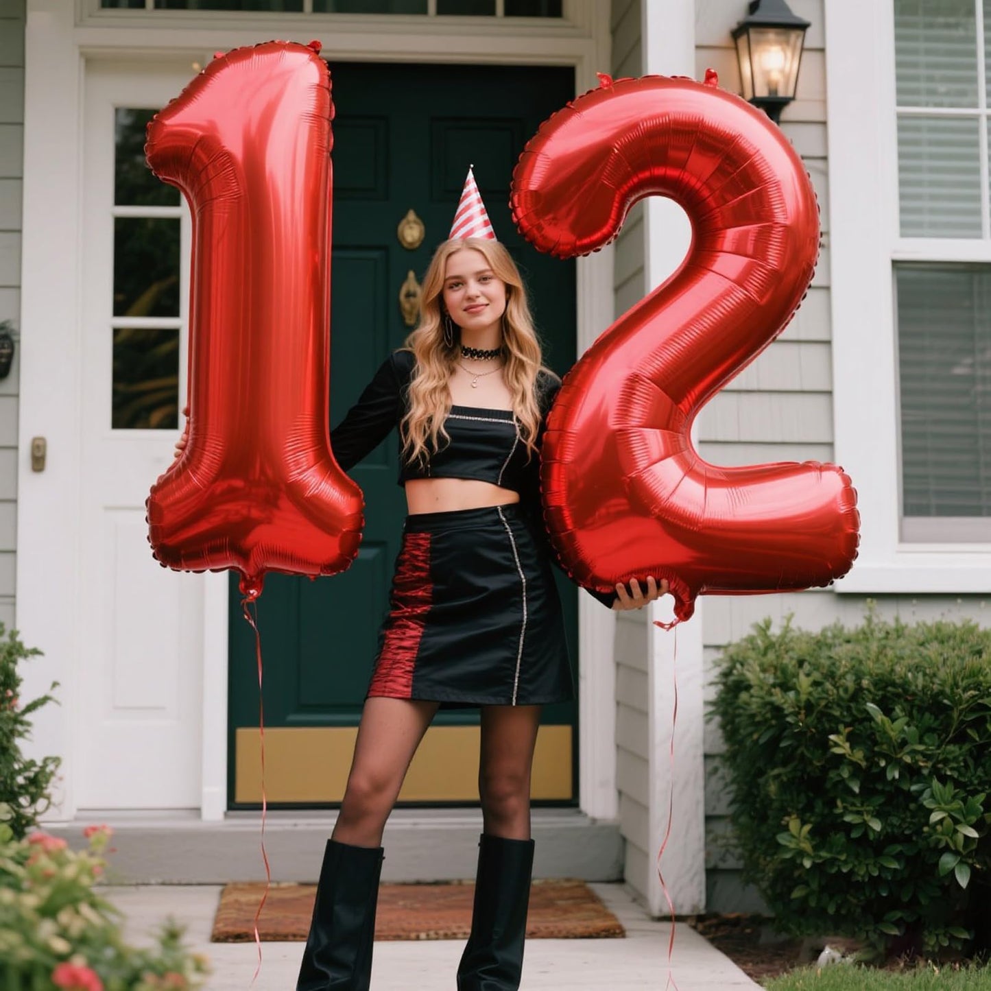 Kelfuoya 40-Inch Red Number 12 Balloon – Jumbo Mylar Foil Party Decor