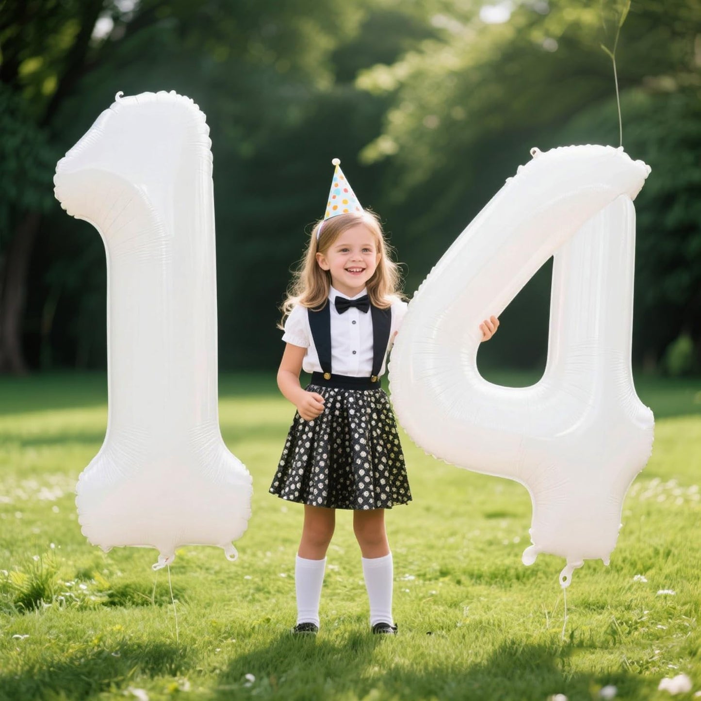 Kelfuoya 40 Inch White Number Balloon – Ideal 1st Birthday Party Decor