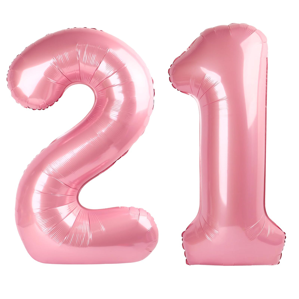 Kelfuoya 40-Inch Pearlescent Pink Number 21 Balloon – 21st Birthday & Anniversary Celebration