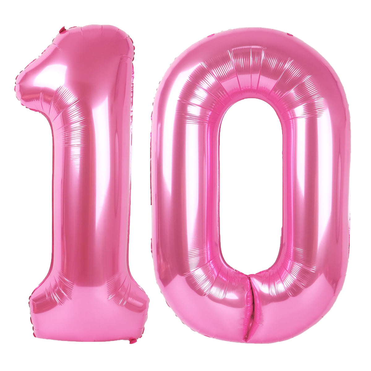 Kelfuoya 40-Inch Pink Number 10 Balloon | Jumbo Mylar Foil Party Decor
