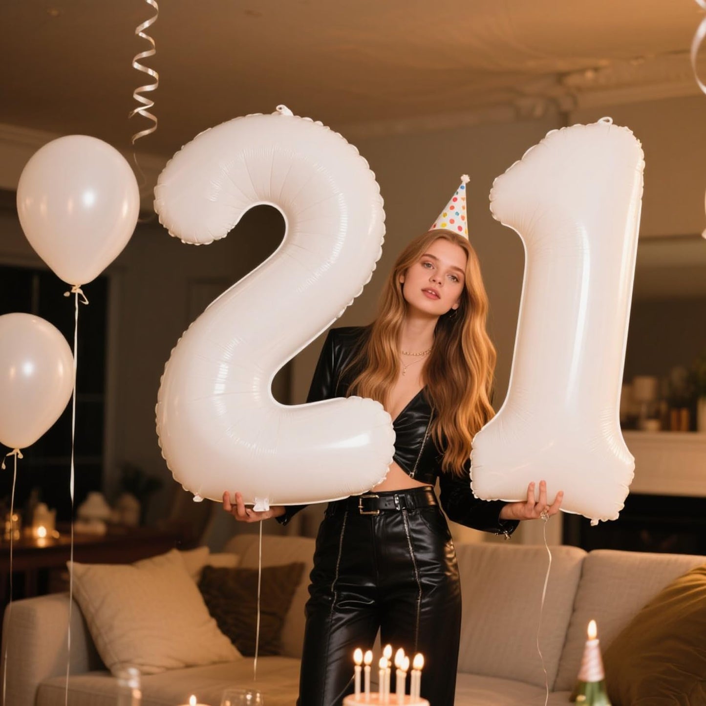Kelfuoya 40-Inch White Number 12 Balloon – Jumbo Mylar Foil Balloon for Birthday & Anniversary Parties