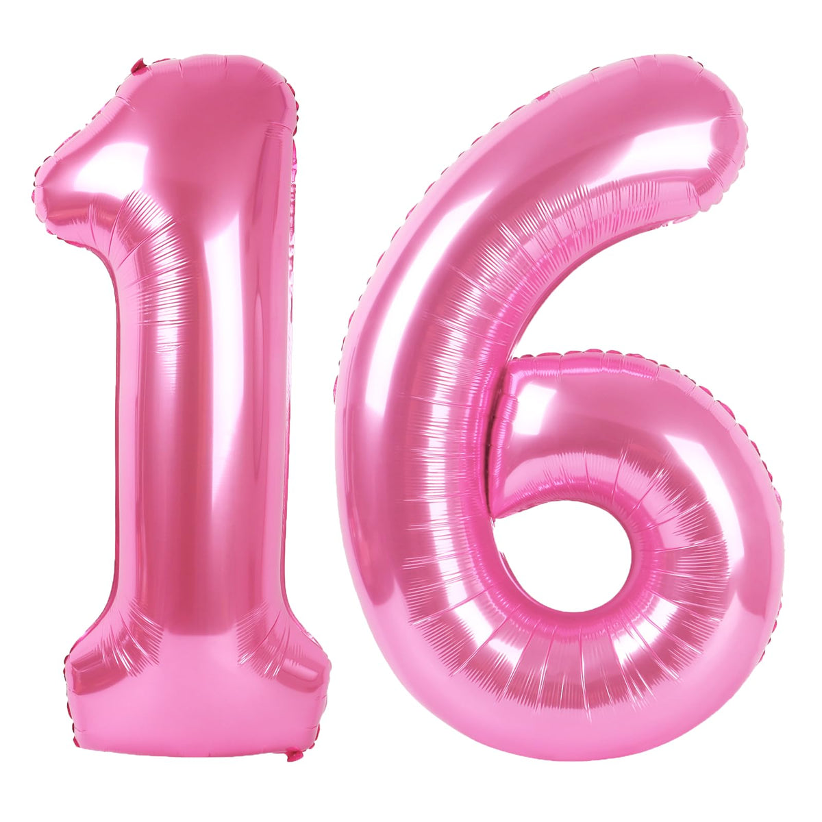 Kelfuoya 40 Inch Pink Number 16 Balloon – Jumbo Mylar Foil Balloon for Birthdays & Anniversaries