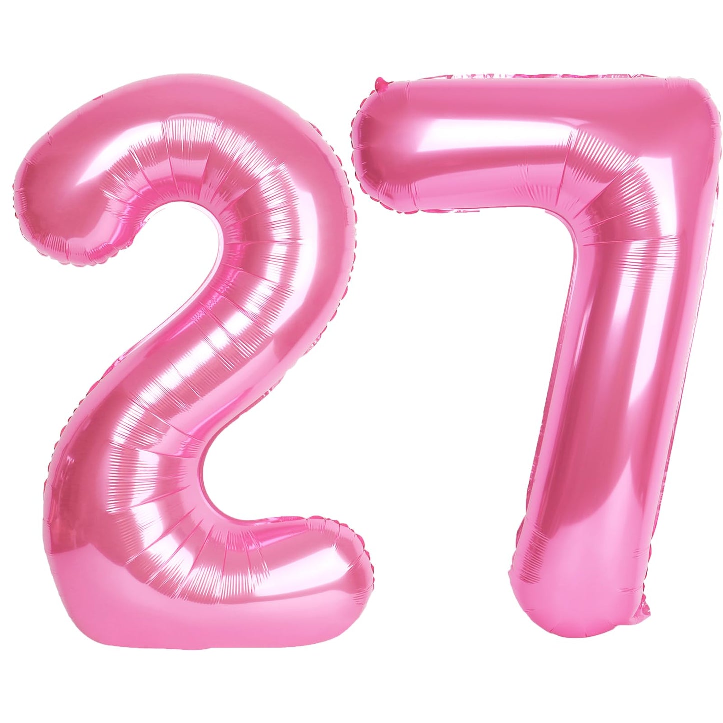 Kelfuoya 40-Inch Pink Number 27 Balloon – Jumbo Mylar Foil Birthday & Anniversary Decor