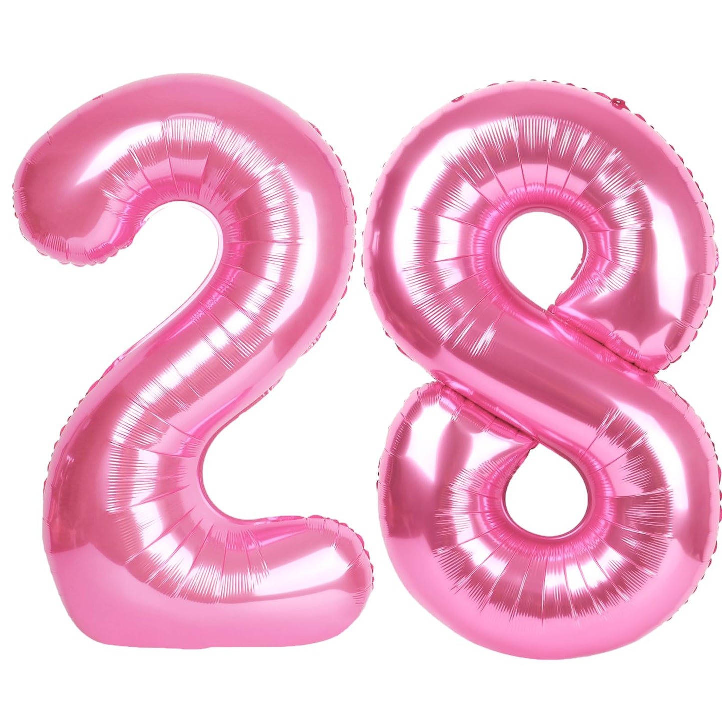 Kelfuoya 40 Inch Pink Number 28 Digital Balloon – Jumbo Mylar Foil Balloon for Birthdays & Anniversaries