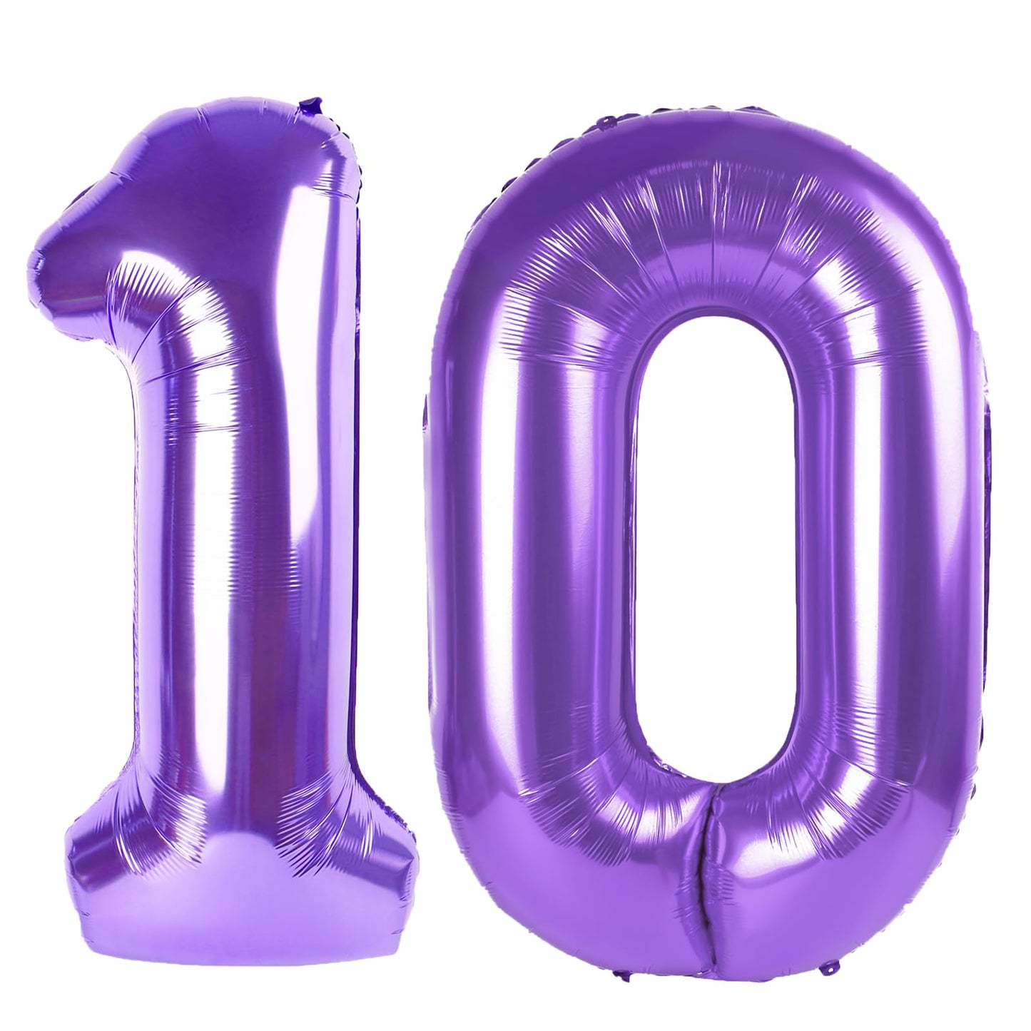 Kelfuoya 40-Inch Purple Number 10 Digital Balloon – Jumbo Mylar Foil Balloons for Birthdays, Weddings & Anniversaries