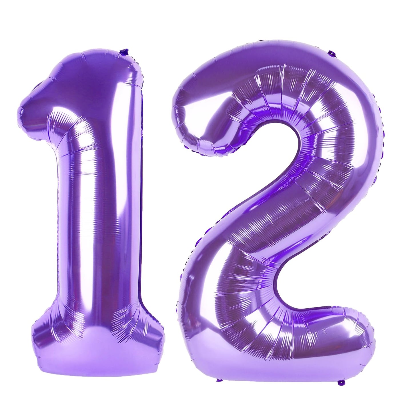 Kelfuoya 40-Inch Purple Number 12 Balloon | Jumbo Mylar Foil Helium Balloon for Birthday & Anniversary