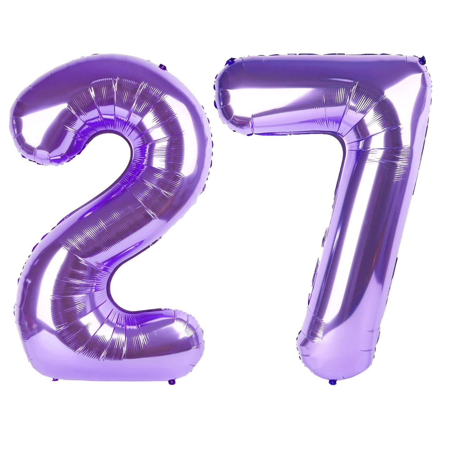 Kelfuoya 40-Inch Purple Number 27 Digital Balloon | Jumbo Mylar Foil Balloon for Birthday & Anniversary Parties