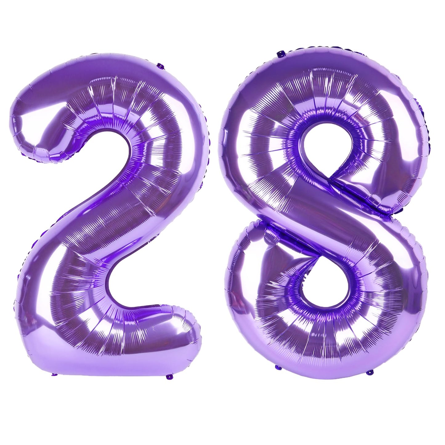 Kelfuoya 40-Inch Purple Number 28 Digital Balloon — Jumbo Mylar Foil Helium Balloon for Birthday & Anniversary