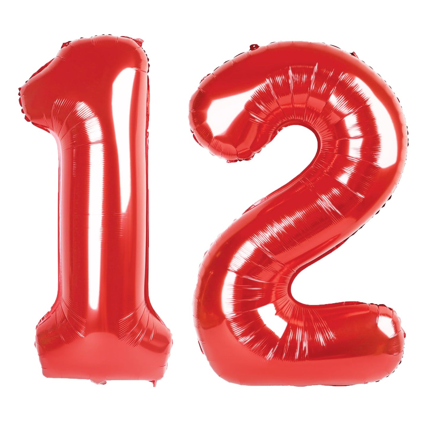 Kelfuoya 40-Inch Red Number 12 Balloon – Jumbo Mylar Foil Party Decor