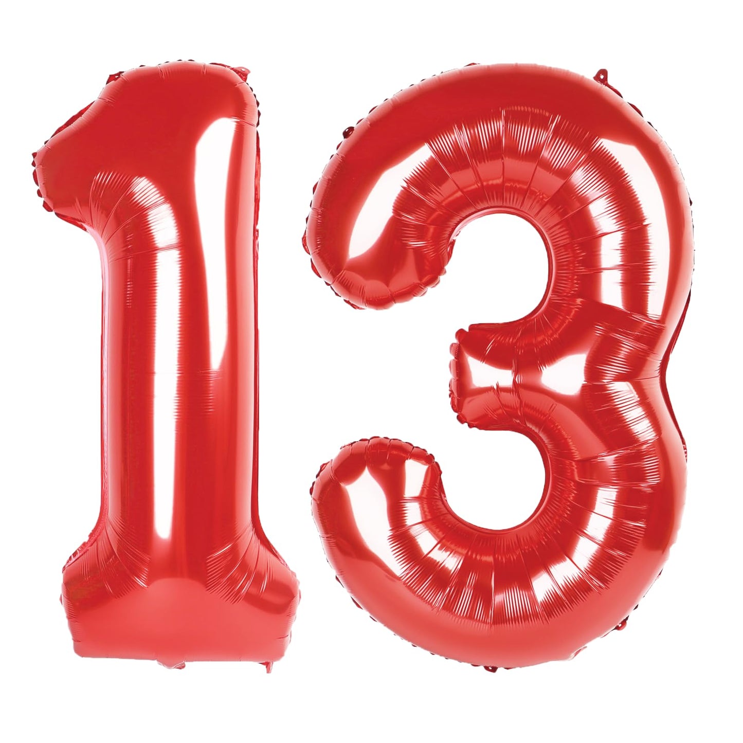 Kelfuoya 40-Inch Red Number 13 Digital Balloon – Jumbo Mylar Foil Balloon for 13th Birthday or Anniversary