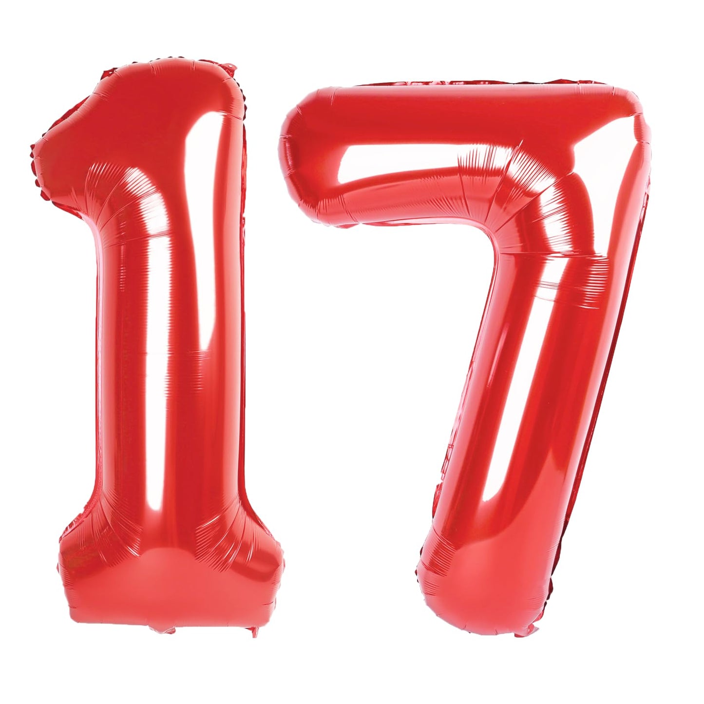 Kelfuoya 40 Inch Red Number 17 Balloon – Jumbo Mylar Foil Balloon for Birthday & Anniversary Decor