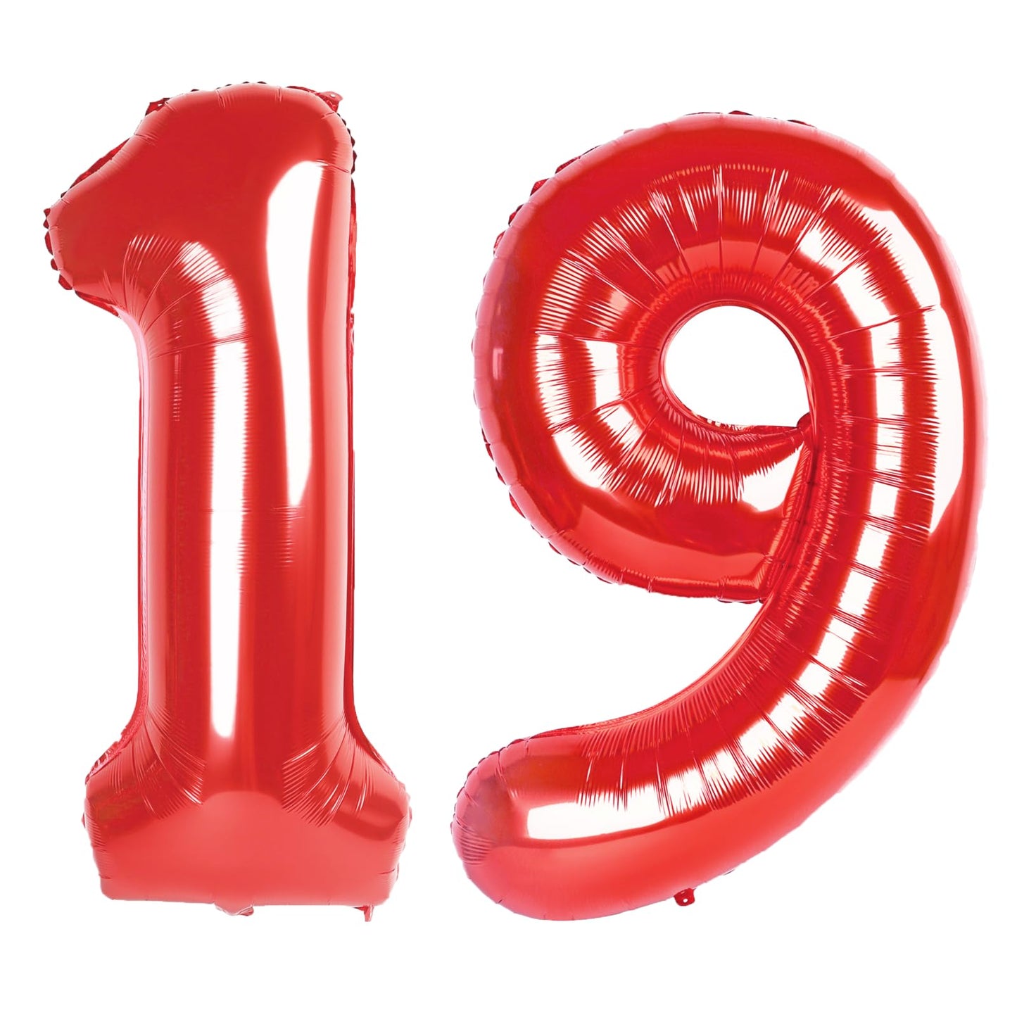 Kelfuoya 40-Inch Red Number 19 Balloon – Jumbo Mylar Foil Balloon for Birthday and Anniversary Party Decor
