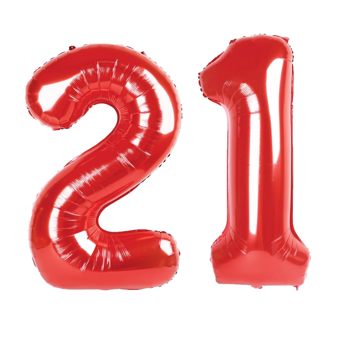 Kelfuoya 40-Inch Red Number 21 Digital Balloon – Jumbo Mylar Foil Birthday & Anniversary Decor