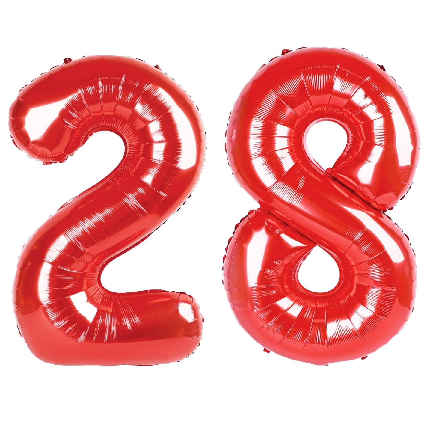 Kelfuoya 40 Inch Red Number 28 Balloon – Jumbo Mylar Digital Balloon for Birthday & Anniversary