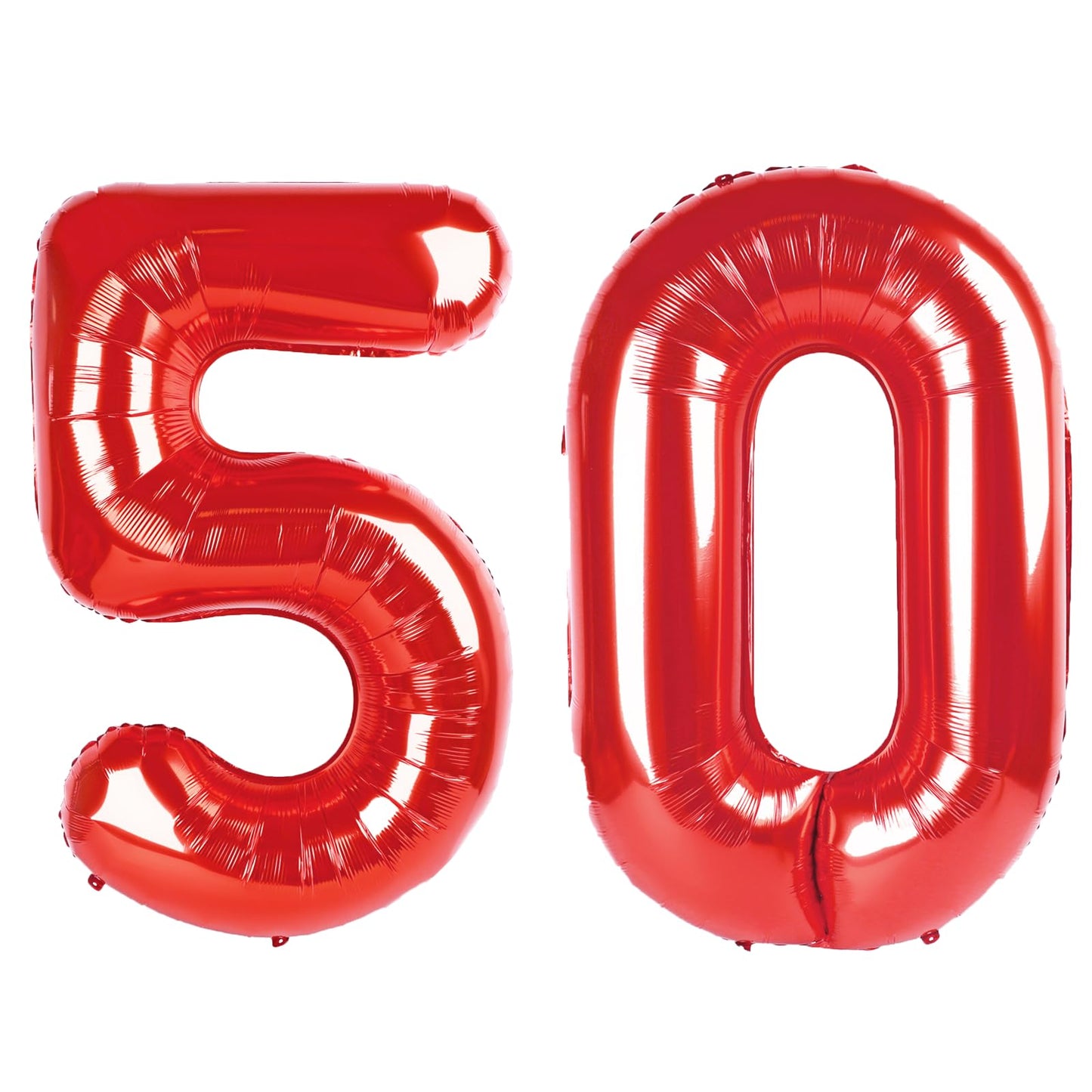 Kelfuoya 40-Inch Red Number 50 Balloon – Jumbo Mylar Foil for 50th Birthday or Anniversary