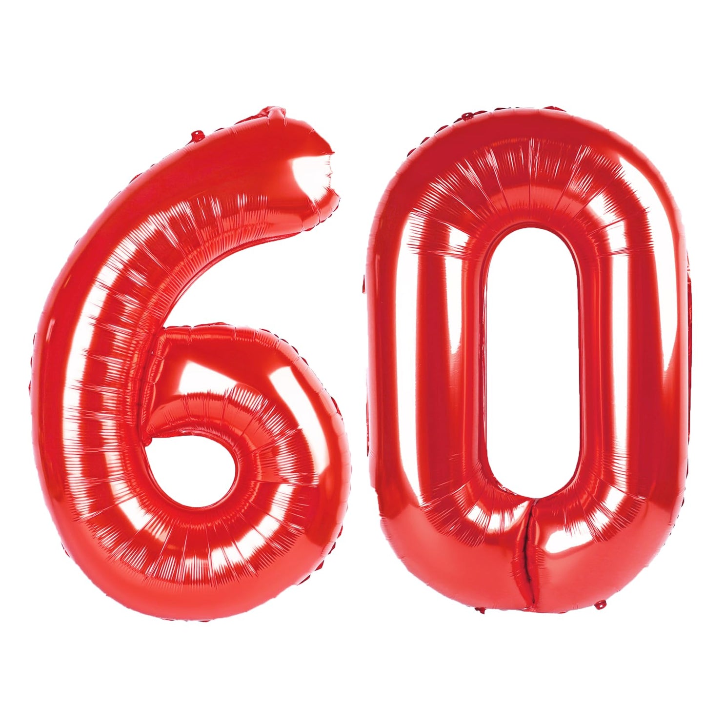Kelfuoya 40in Red Number 60 Digital Balloon – Jumbo Mylar Balloon for 60th Birthday & Anniversary