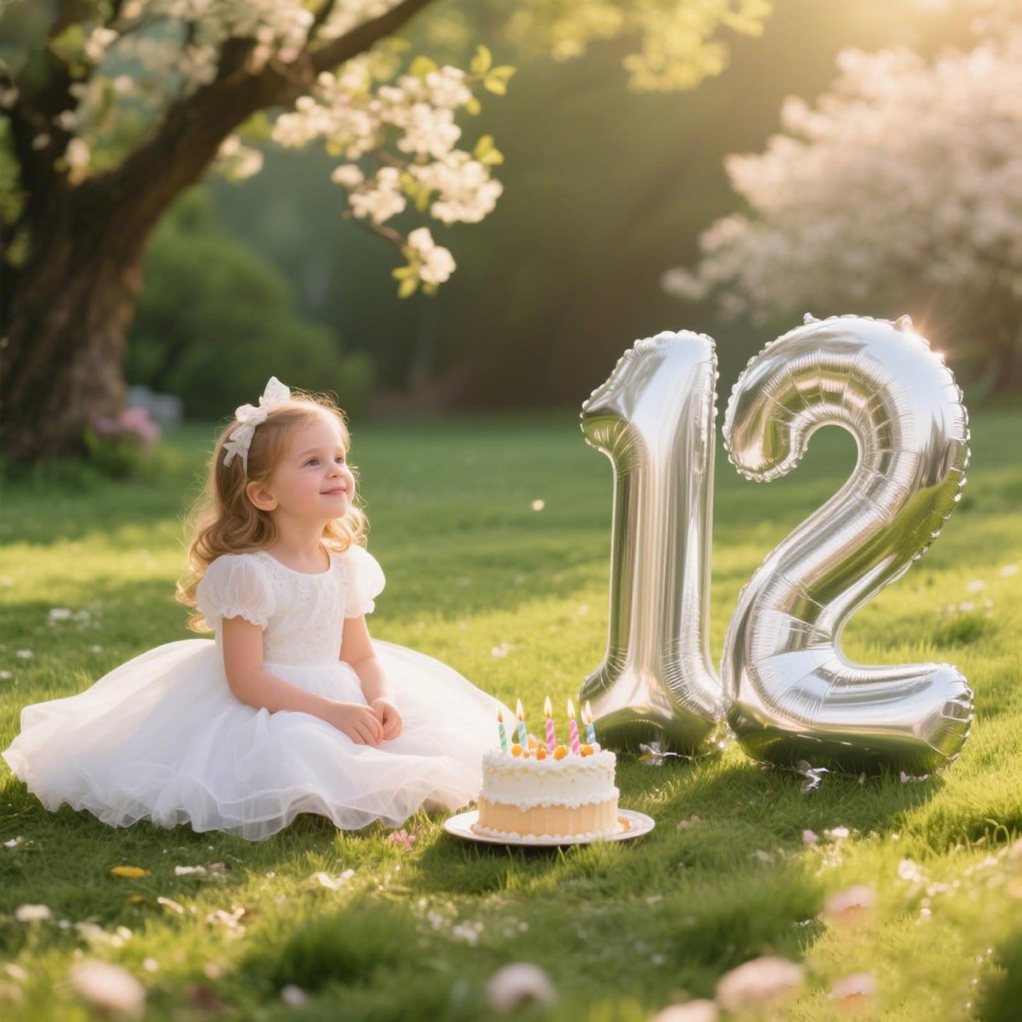 Kelfuoya 40-Inch Silver Number 12 Balloon | Jumbo Mylar Digital Balloon for Birthdays & Anniversaries