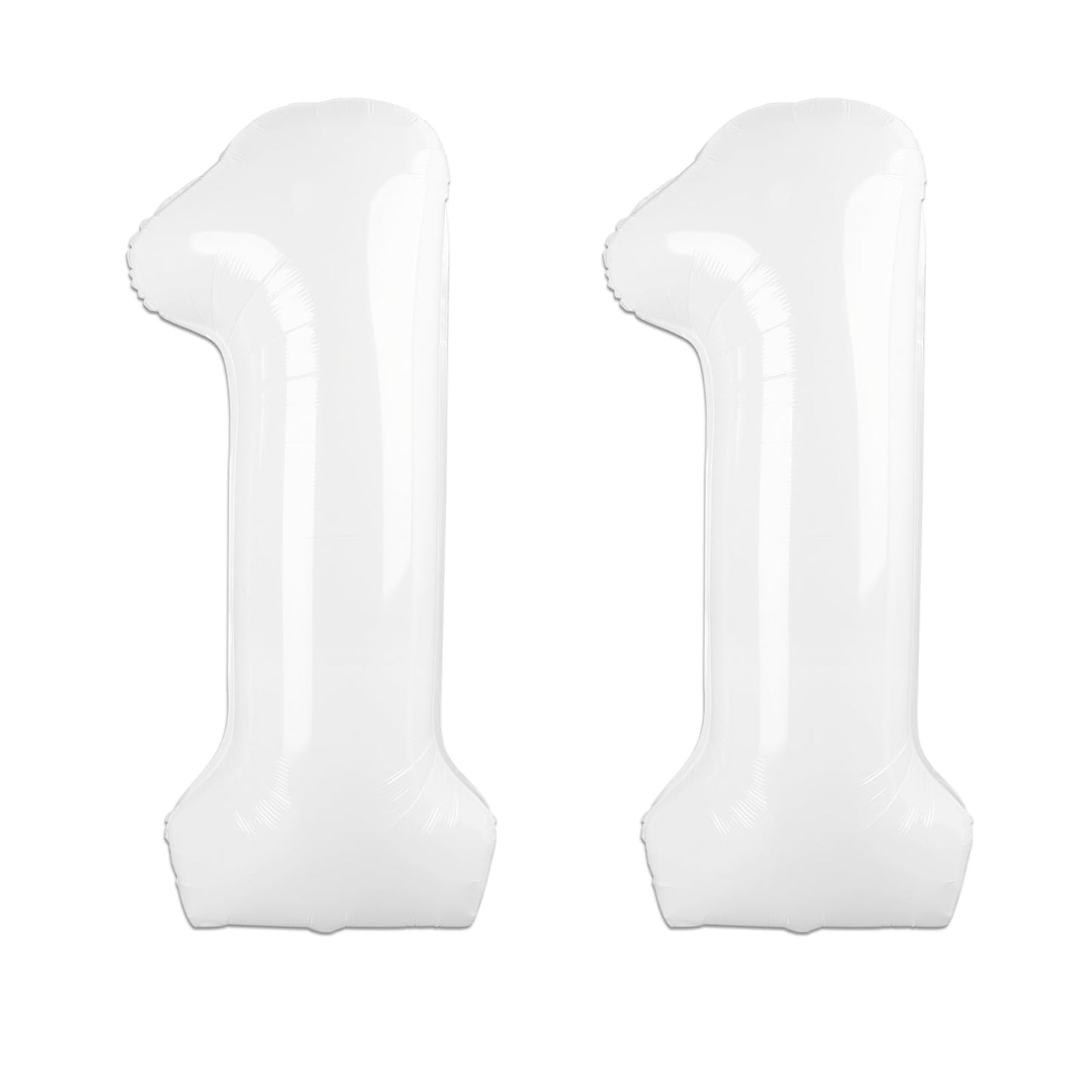 Kelfuoya 40-Inch White Number 11 Balloon – Jumbo Mylar Foil Balloon for Birthday or Anniversary
