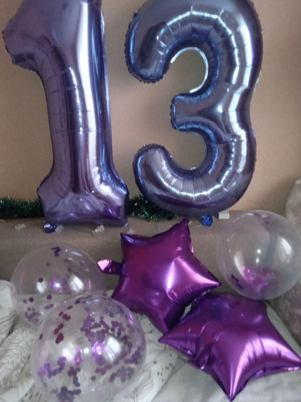 Kelfuoya 40-Inch Purple Number 7 Balloon – Birthday & Anniversary Party Decor