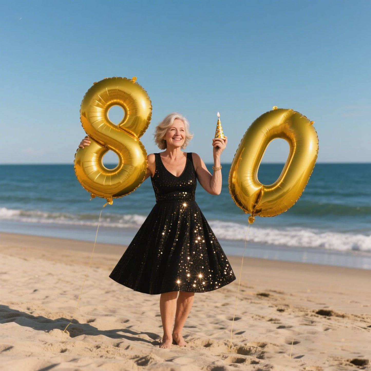 Kelfuoya 40-Inch Gold Number 80 Balloon – Jumbo Mylar Foil Birthday & Anniversary Decor