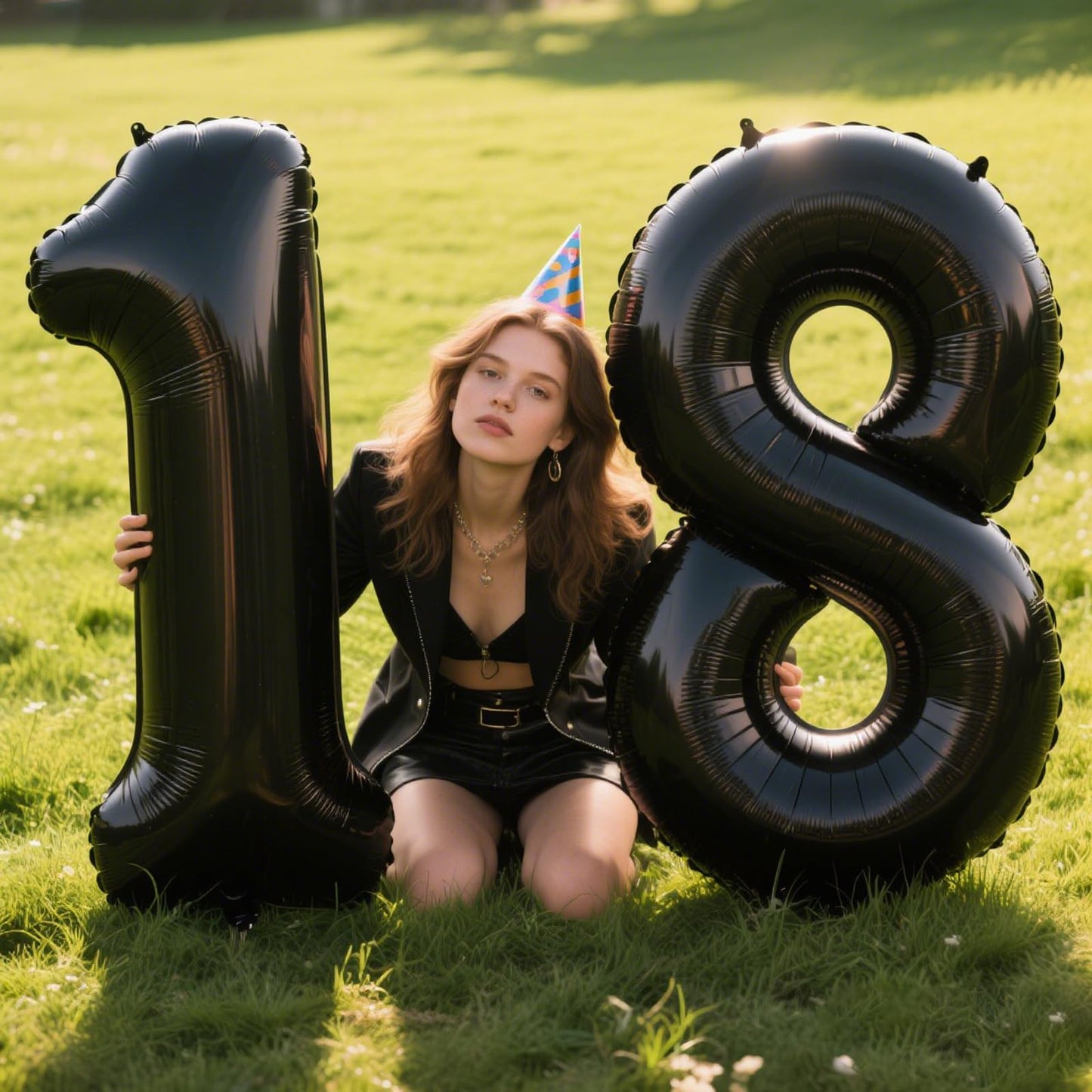 40-Inch Black Number 8 Foil Balloon | Large Mylar Party Balloon for 18th Birthday & 80th Anniversary – Kelfuoya