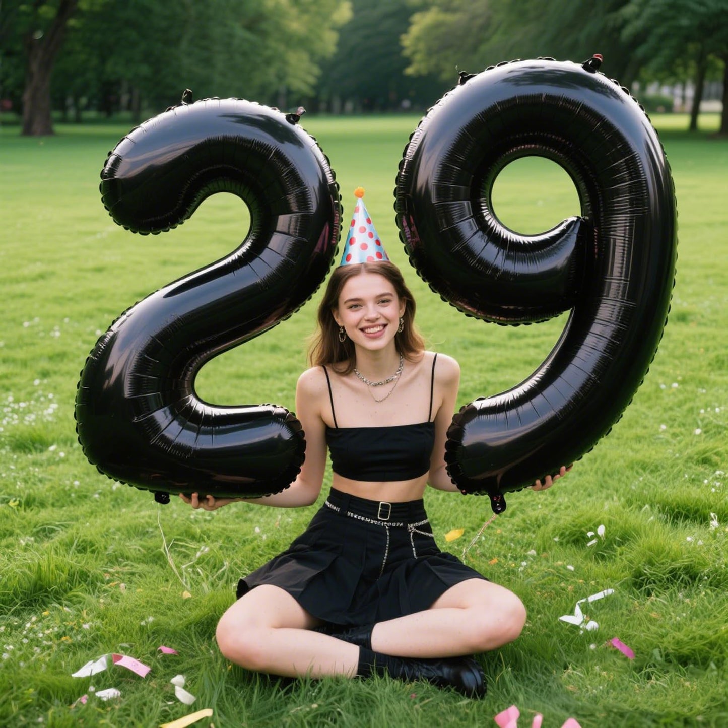 Kelfuoya 40in Black Number 9 Foil Balloon – Giant Birthday & Anniversary Decor