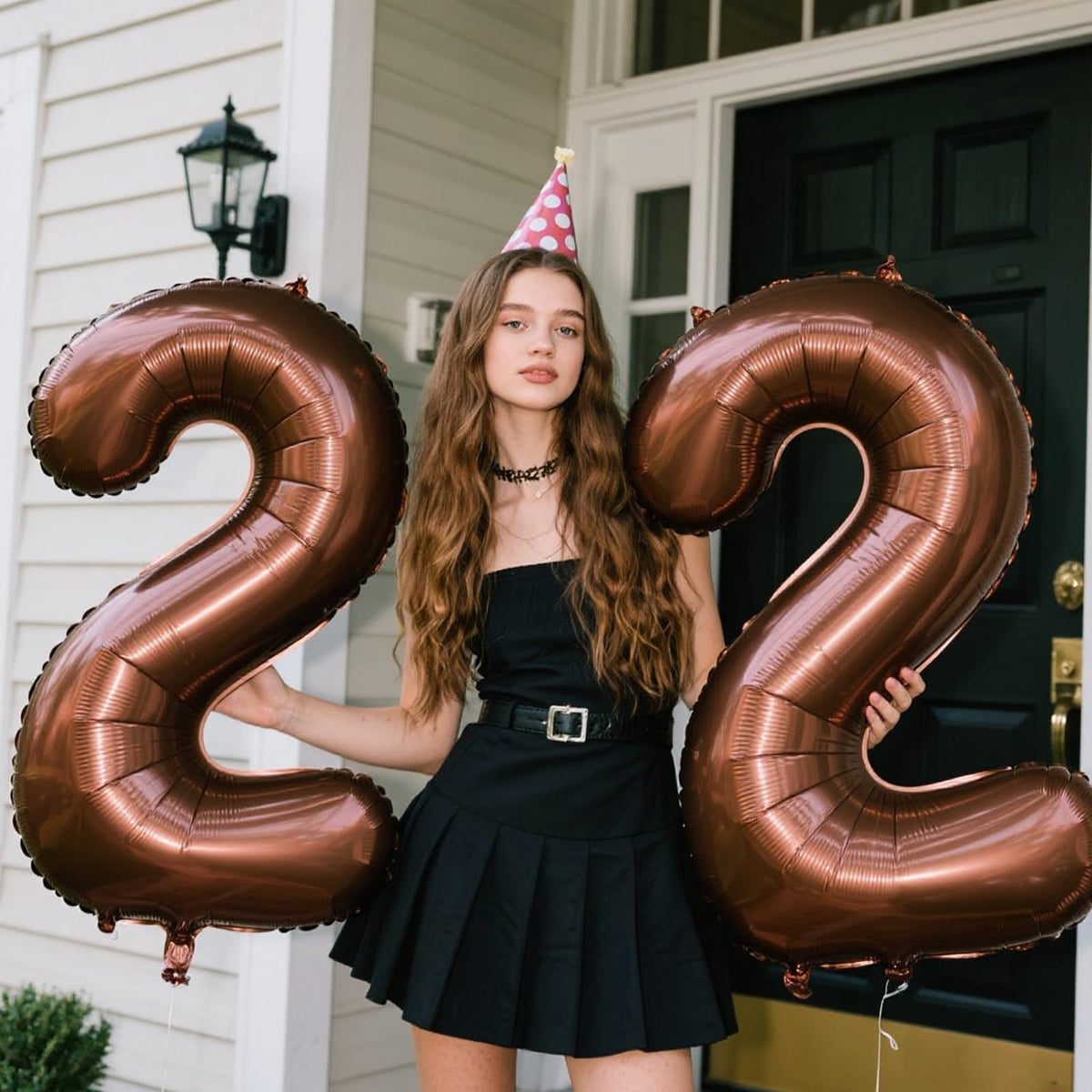 Kelfuoya 40-Inch Dark Brown Number 2 Foil Balloon – Jumbo Party Decor for 12th Birthday, Anniversary & Weddings