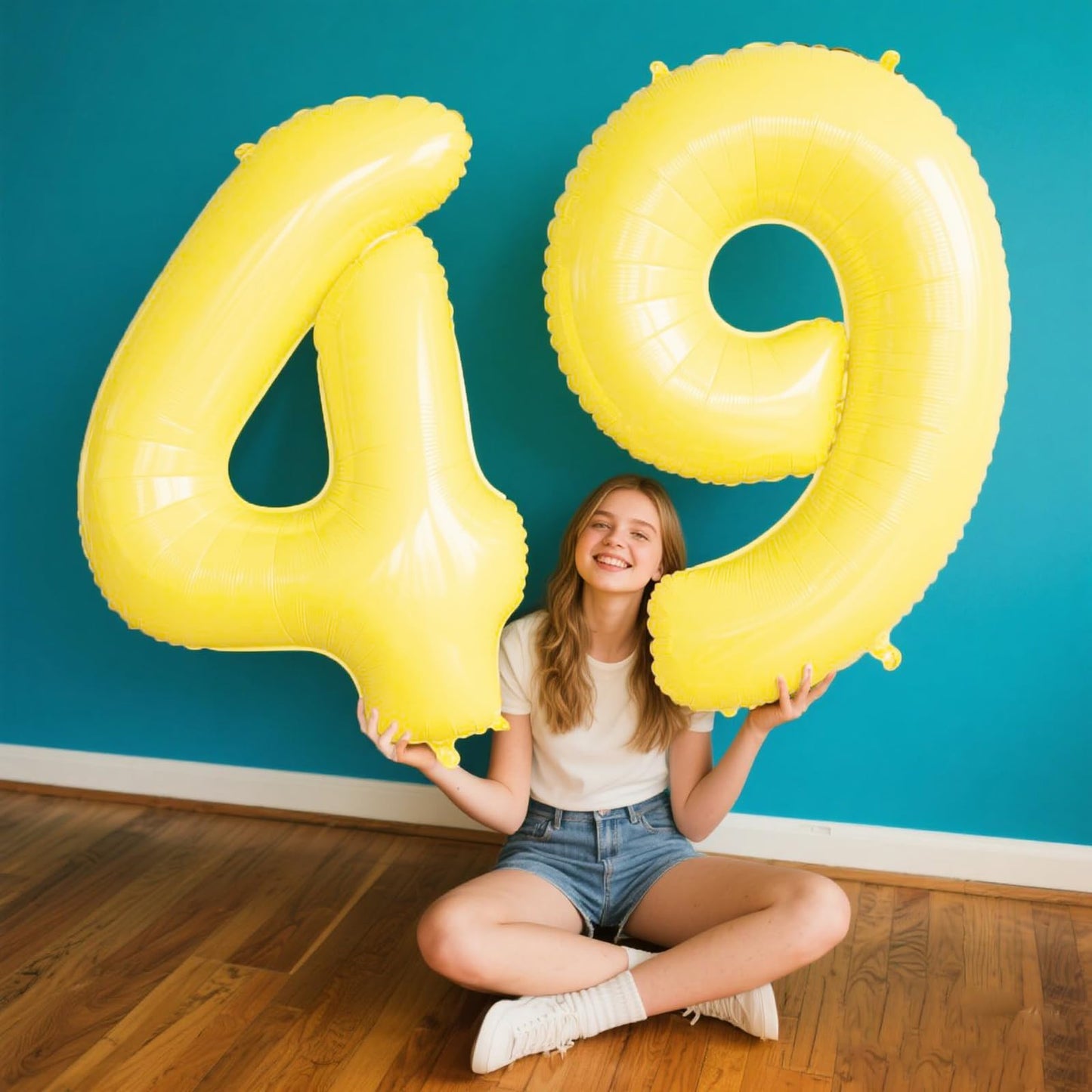 Kelfuoya 40in Macaron Yellow Number 9 Balloon – Jumbo Mylar Party Balloon