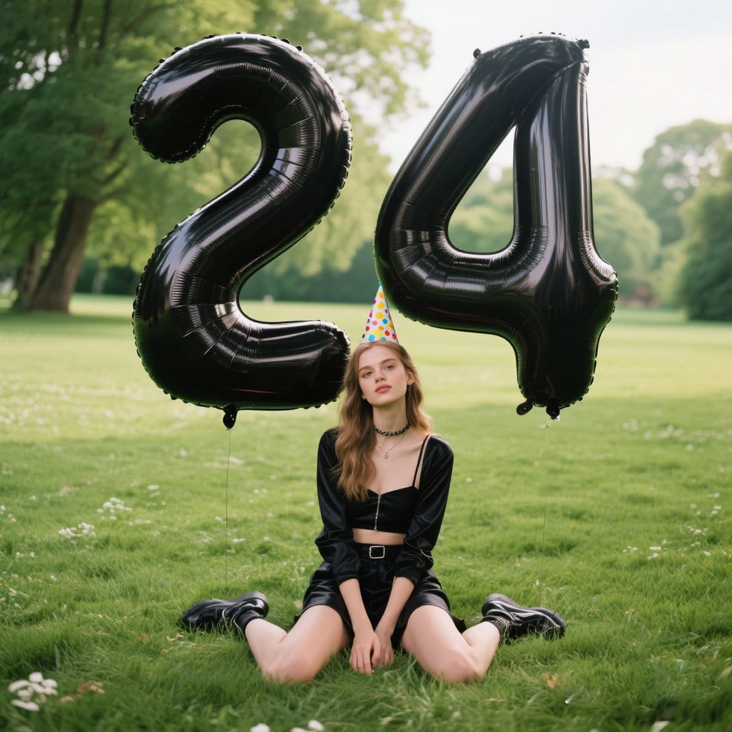 Kelfuoya 40-Inch Black Number 4 Balloon – Giant Mylar Numeral for Birthdays & Anniversaries