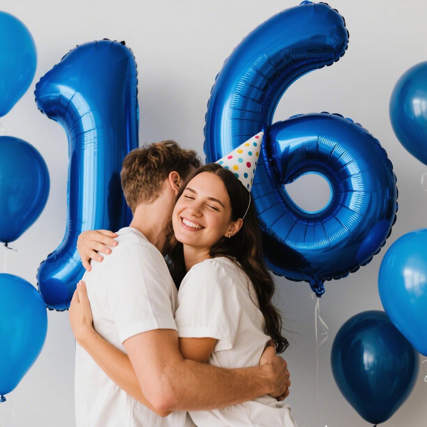 Kelfuoya 40-Inch Navy Blue Number 16 Balloon – Jumbo Mylar Foil for Birthday & Anniversary