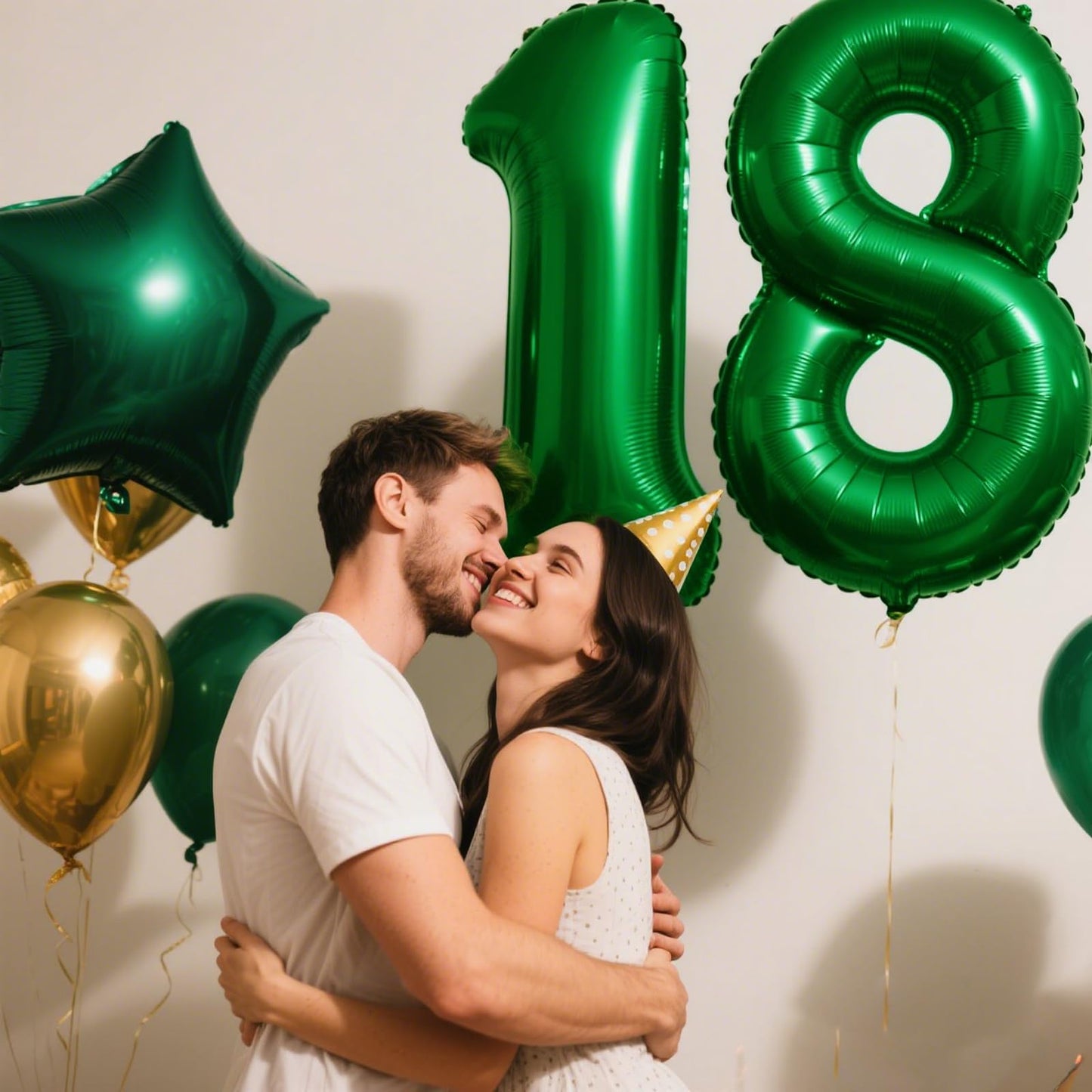 Kelfuoya 40 Inch Green Number 18 Digital Balloon – Jumbo Mylar Party Decor