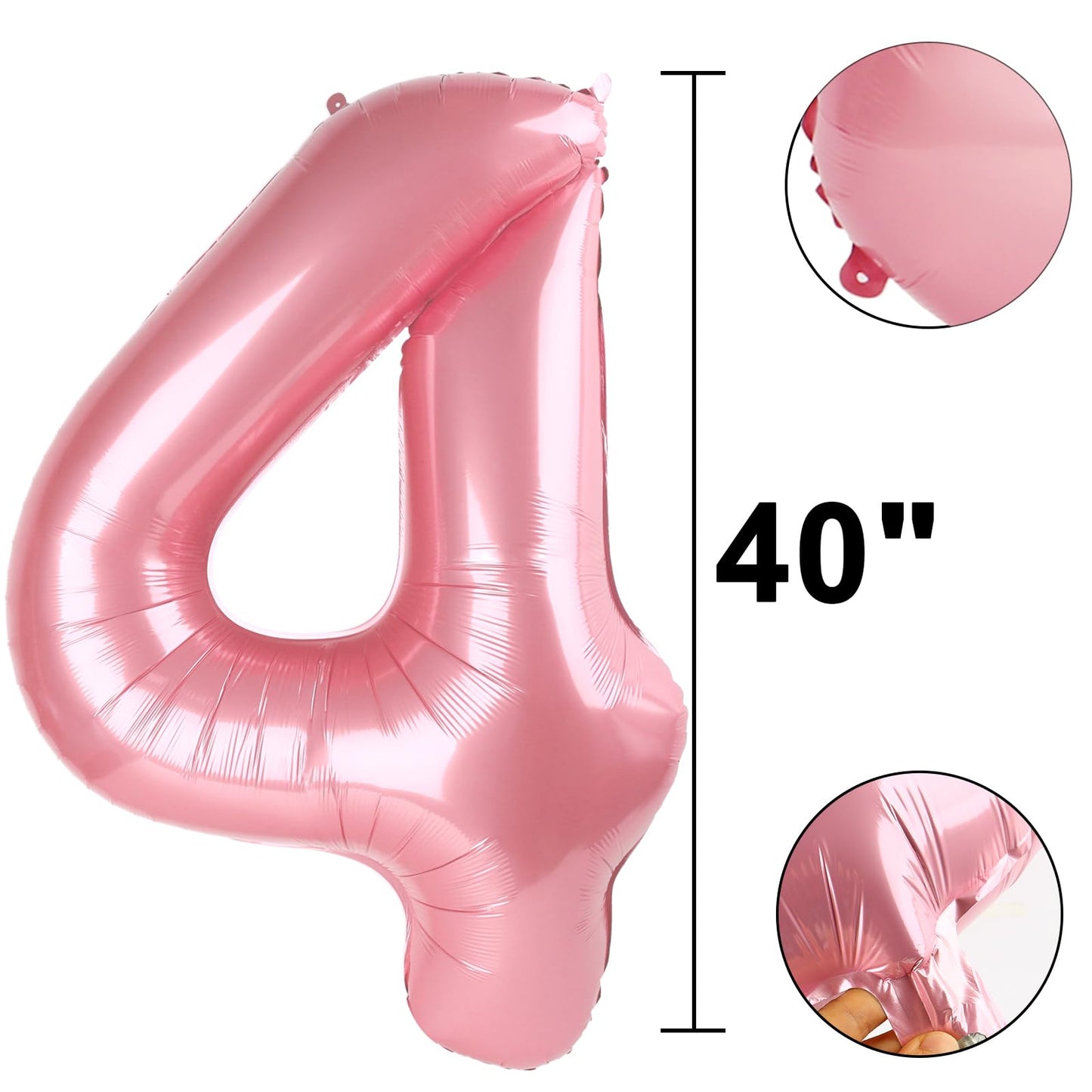 Kelfuoya 40-Inch Pearlescent Pink Number 14 Balloon – 14th Birthday Decor