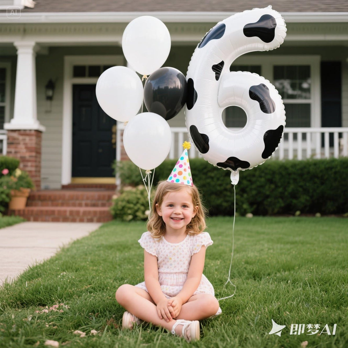 Kelfuoya 40-Inch Cow-Print Number 6 Balloon – Large Foil Mylar Birthday & Anniversary Decor