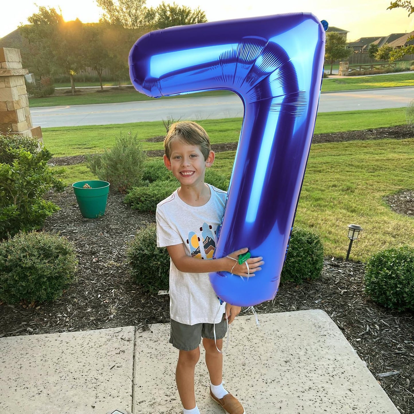 Kelfuoya 40-Inch Navy Blue Number 17 Balloon | Jumbo Mylar Foil Balloon for Birthday & Anniversary