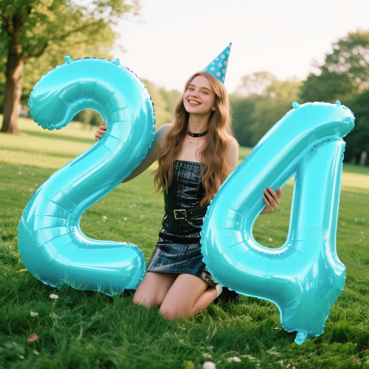 Kelfuoya 40-Inch Light Blue Number 2 Balloon – Birthday, Baby Shower, Photo Backdrop Decor