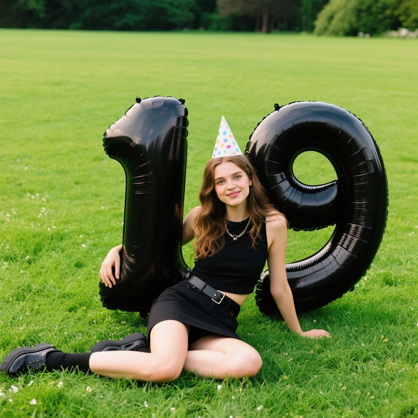 Kelfuoya 40in Black Number 9 Foil Balloon – Giant Birthday & Anniversary Decor