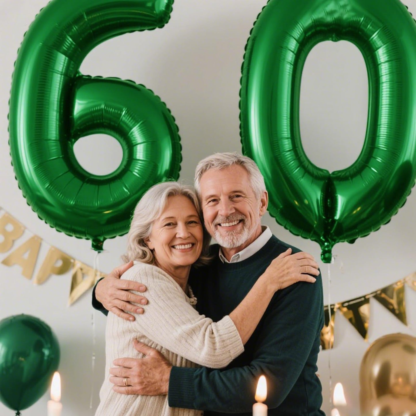 Kelfuoya 40-Inch Number 60 Foil Balloon – Jumbo Party Decor for Birthday & Anniversary