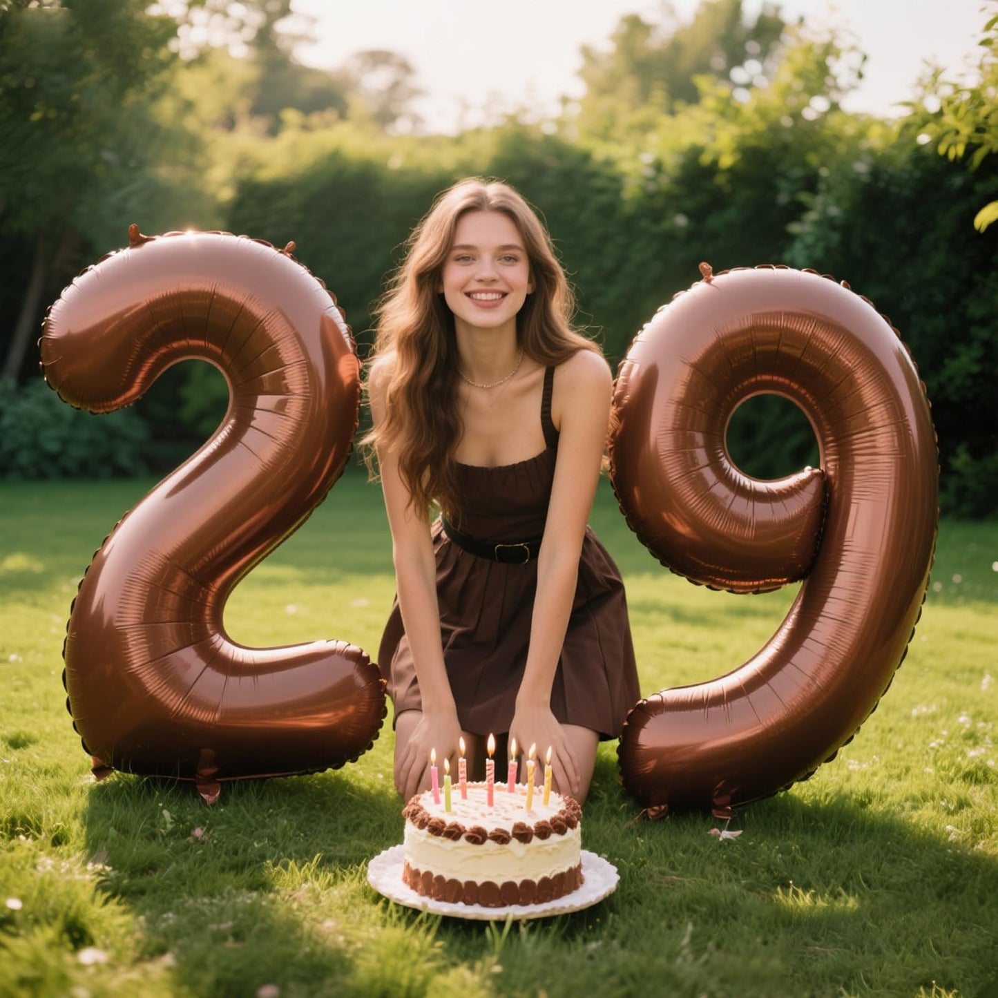 Kelfuoya 40-Inch Dark Brown Number 9 Balloon | Jumbo Mylar Foil for Birthdays & Anniversaries