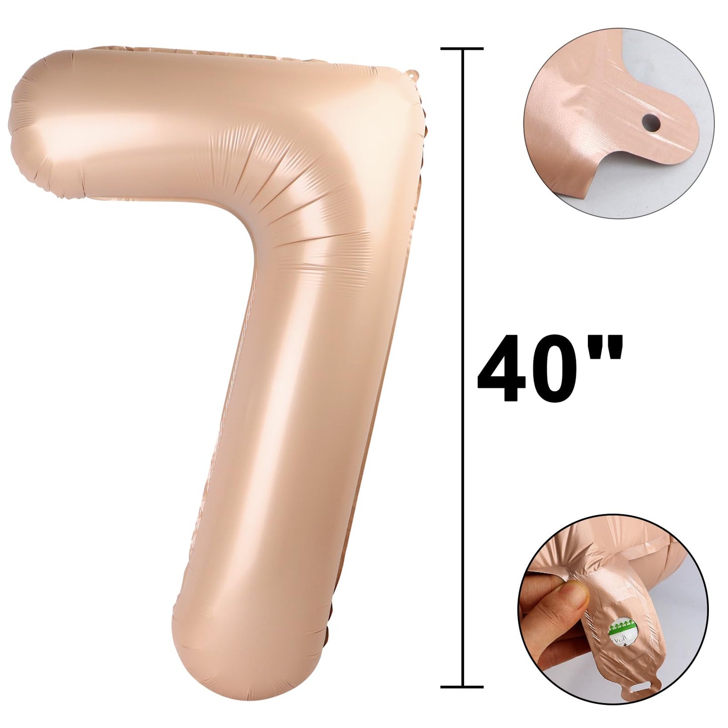 Kelfuoya 40-Inch Caramel Number 27 Mylar Balloon – Jumbo Birthday & Anniversary Decor