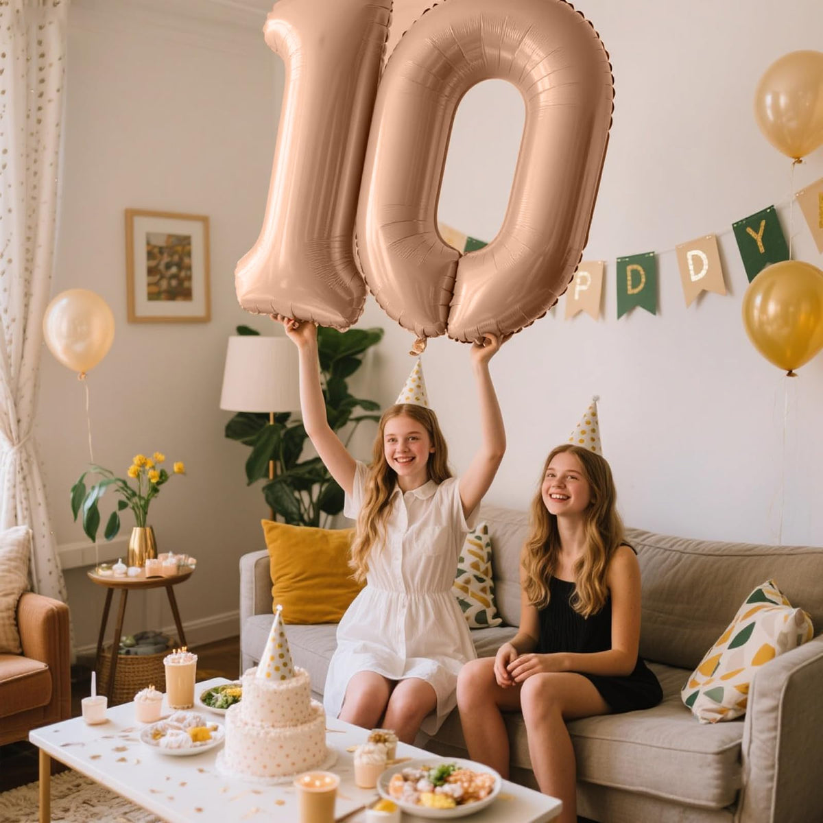 Kelfuoya 40-Inch Caramel Number 0 Balloon – Jumbo Mylar Foil Party Decor