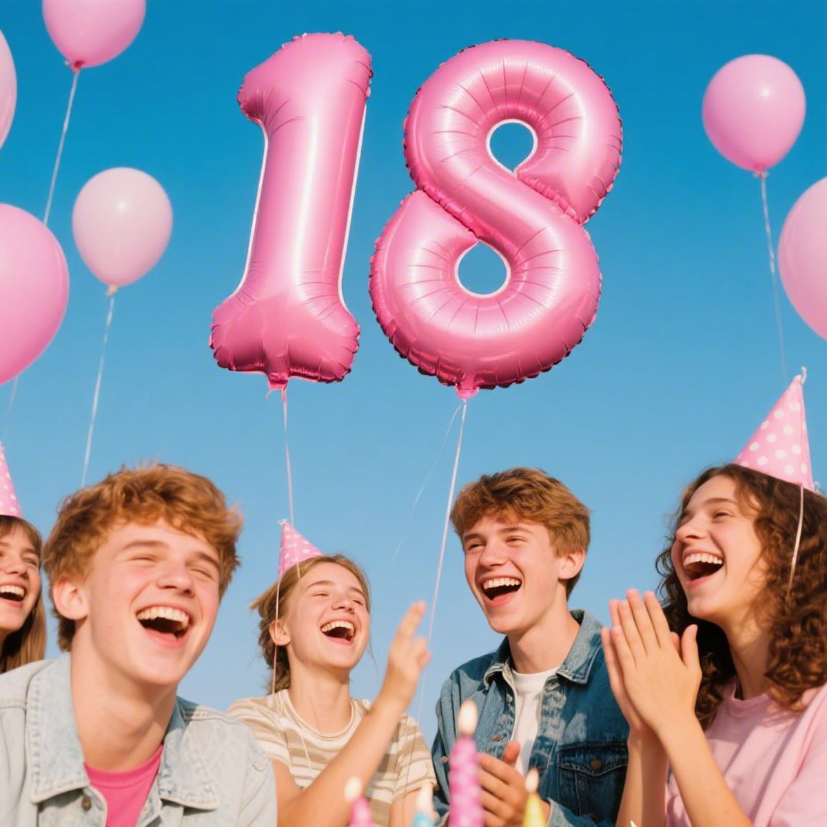 Kelfuoya 40 Inch Pink Number 18 Balloon – Jumbo Mylar Foil Helium Balloon for Birthdays and Weddings