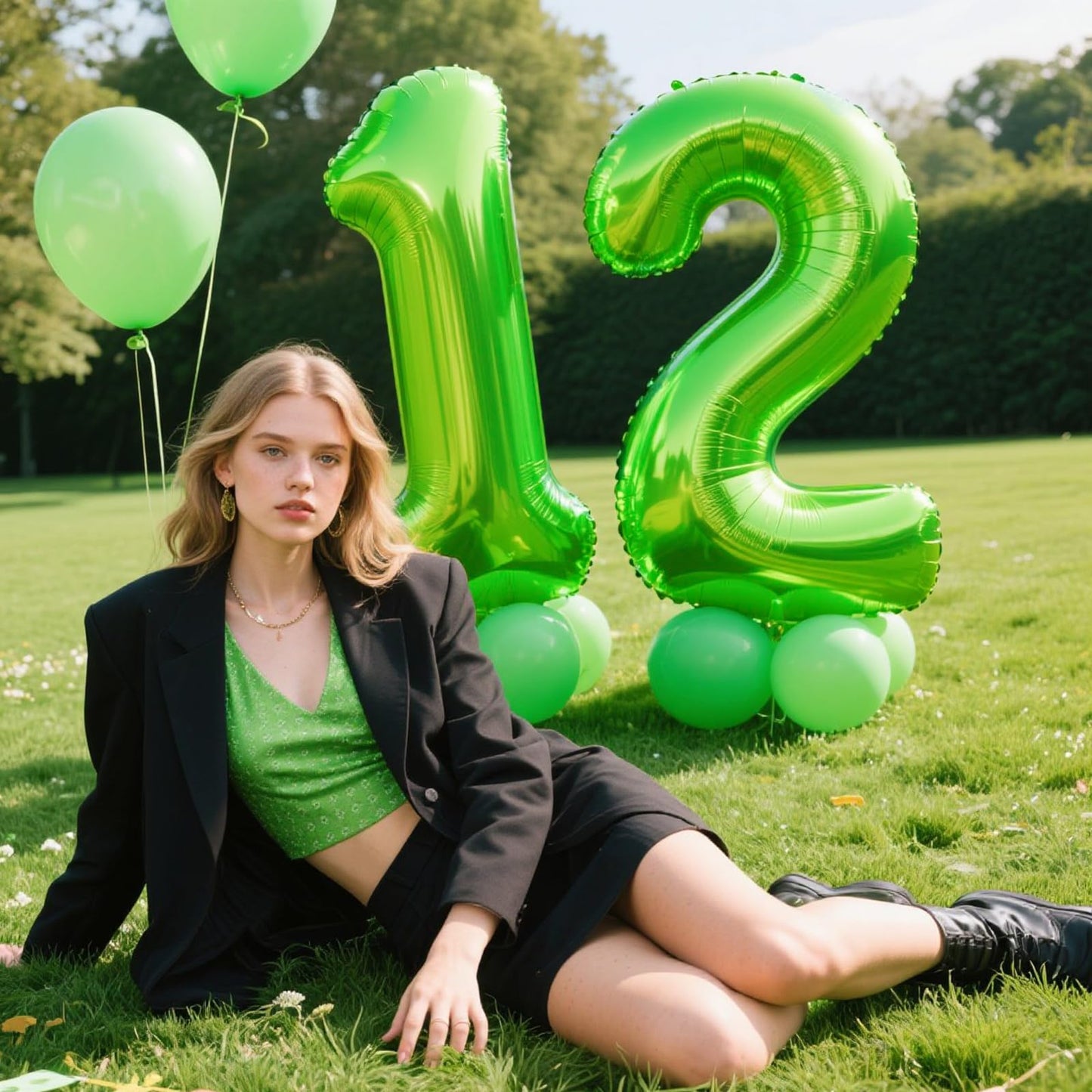 Kelfuoya 40 Inch Light Green Number 1 Balloon – Jumbo Mylar Foil Birthday & Celebration Decor