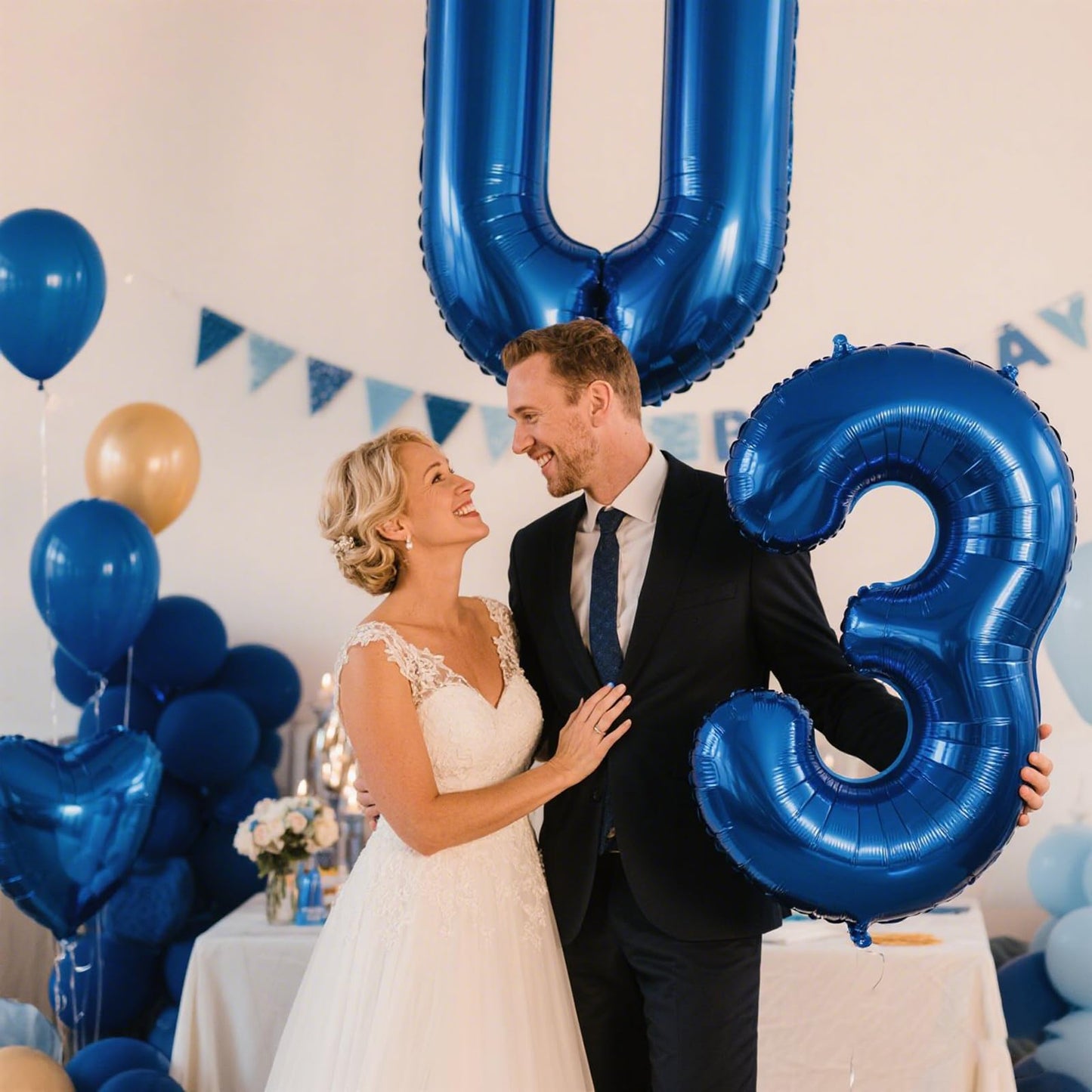 Kelfuoya 40-Inch Navy Blue Number 13 Balloon – Jumbo Mylar Foil for Birthday & Anniversary