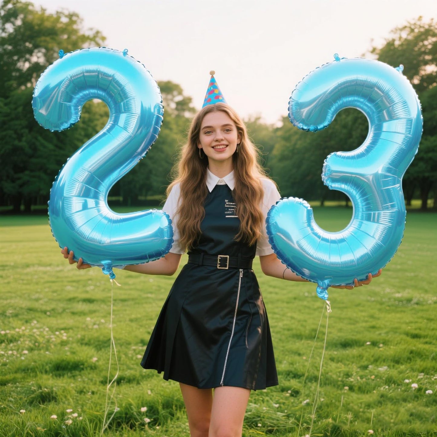 Kelfuoya 40-Inch Light Blue Number 2 Balloon – Birthday, Baby Shower, Photo Backdrop Decor
