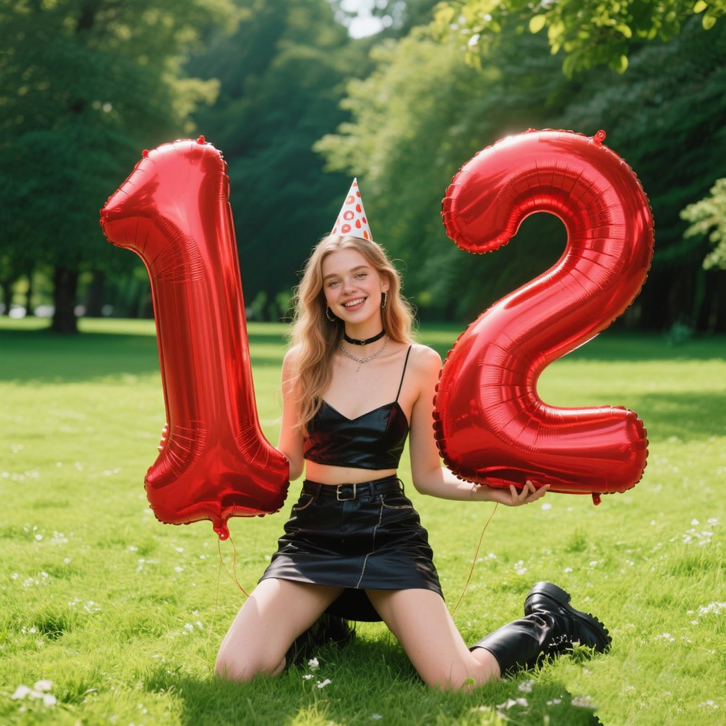 Kelfuoya 40-Inch Red Number 12 Balloon – Jumbo Mylar Foil Party Decor